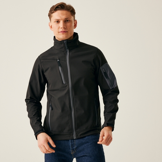 Men's Arcola 3 Layer Membrane Softshell Jacket | Black Seal Grey