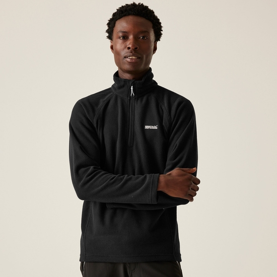 Men's Kenger Half Zip Midweight Fleece | Black