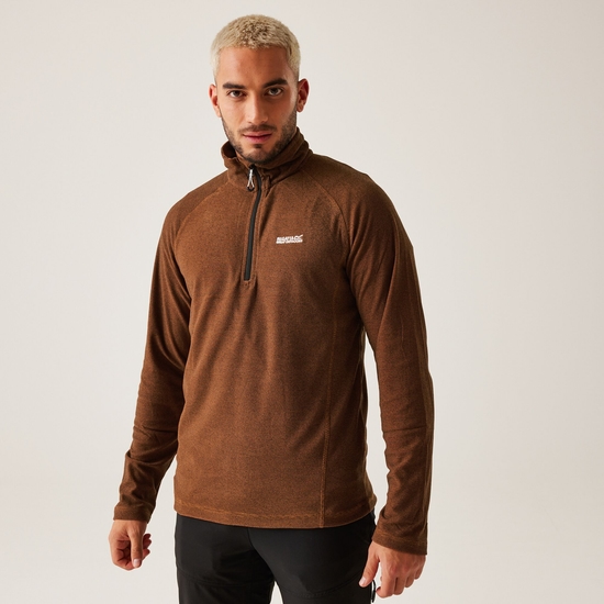 Men's Montes Lightweight Half Zip Fleece | Burnt Copper