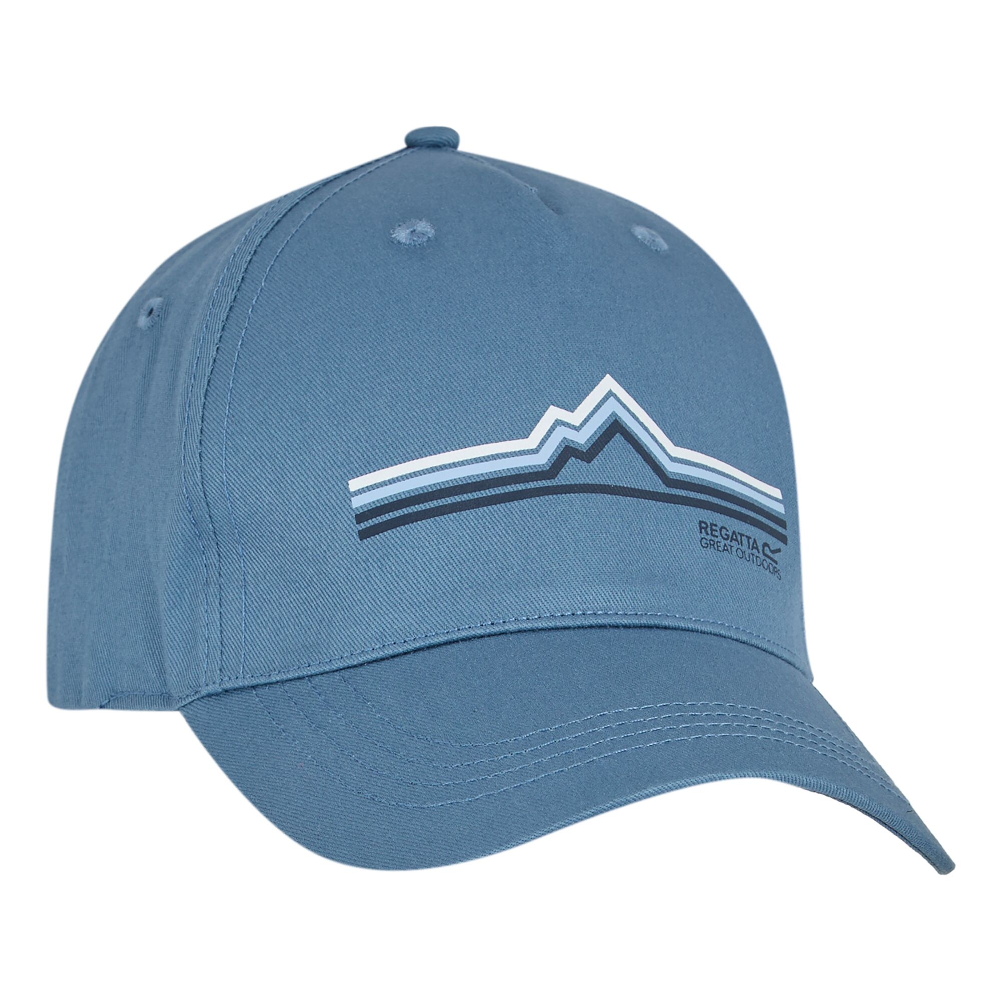 Adult's Snapback Cap | Coronet Blue Linear Mountain
