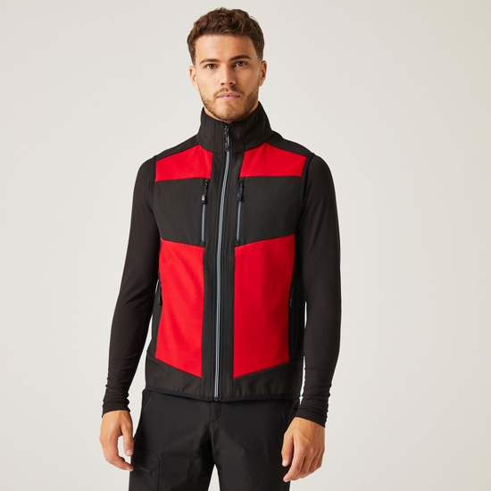 Men's E-Volve 2 Layer Softshell Bodywarmer | Classic Red Black
