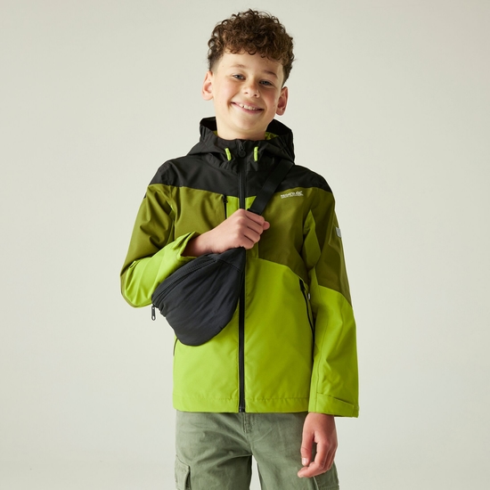 Kids' Highton VI Waterpoof Jacket | Grenoble Green Nephrite Green Black Wild Lime