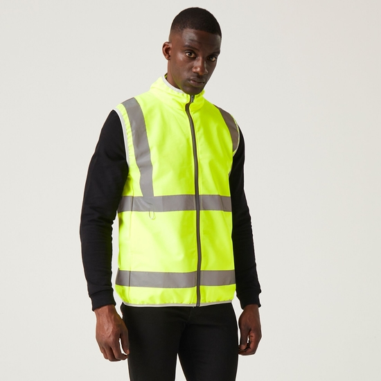 Men's Pro HI-VIS Full Zip Gilet | Yellow