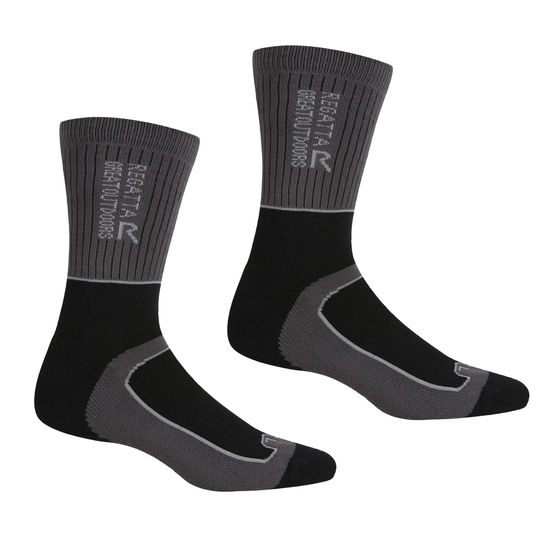 2 Pack Samaris 2 Season Sock | Black Dark Steel