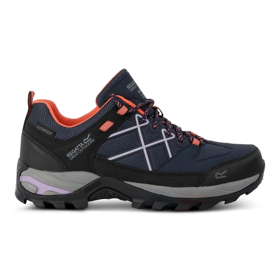 Women's Samaris III Low Walking Shoes | Navy Lilac Satsuma
