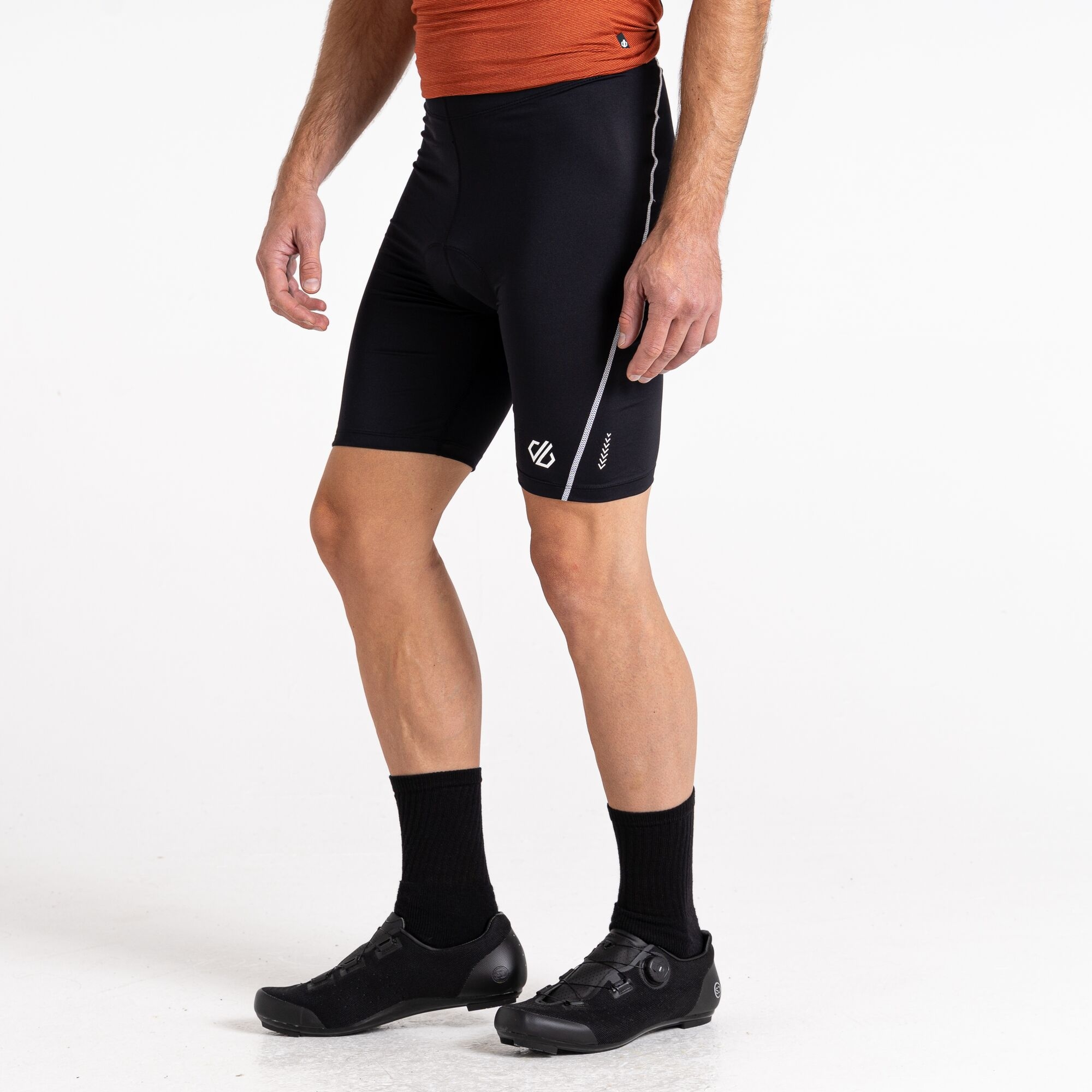 Men's Bold Reflective Cycling Shorts | Black & White
