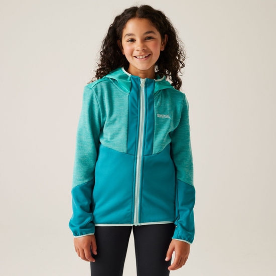 Kids' Dissolver X Full Zip Fleece | Exotic Plume Turquoise Icy Morn