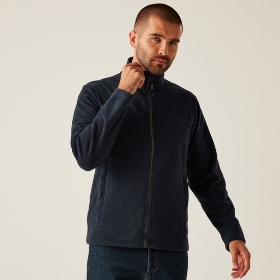 Men's Honestly Made Recycled Full Zip Microfleece | Navy