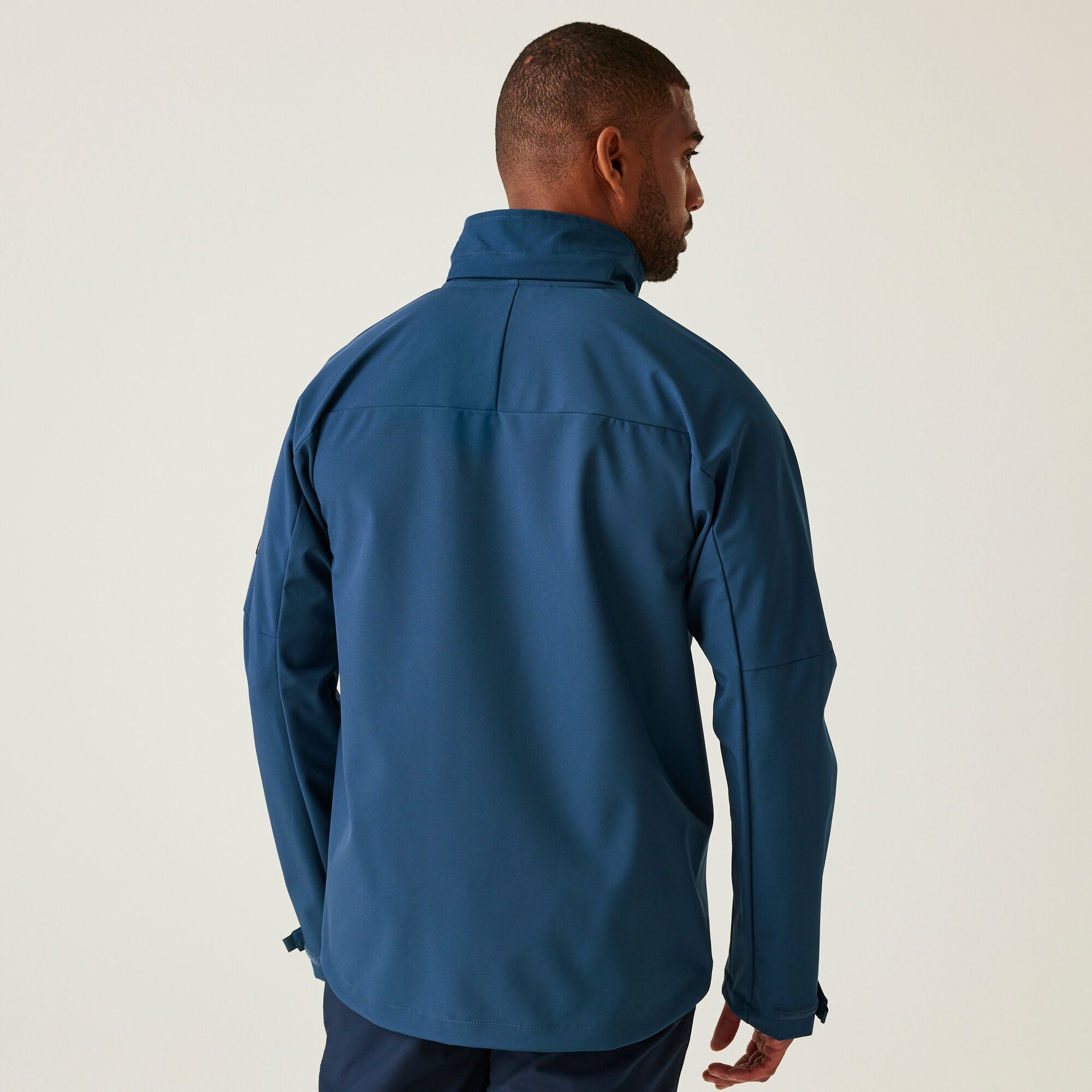 Men's Arana Softshell Jacket | Moonlight Denim Tangerine Tango