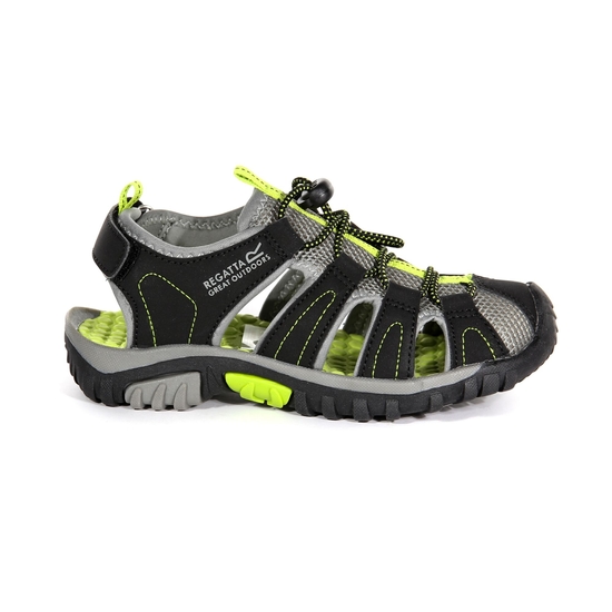 Kids' Westshore Lightweight Walking Sandals | Black Lime Green