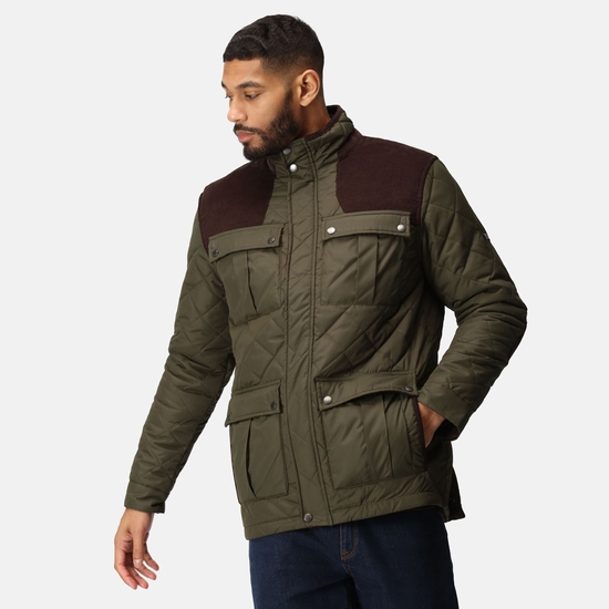 Men's Padbury Quilted Jacket | Dark Khaki