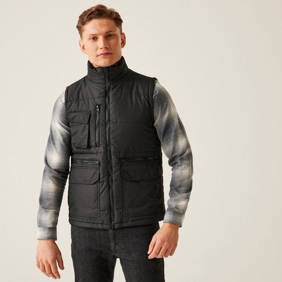 Men's Steller Multi Zip Insulated Bodywarmer | Black