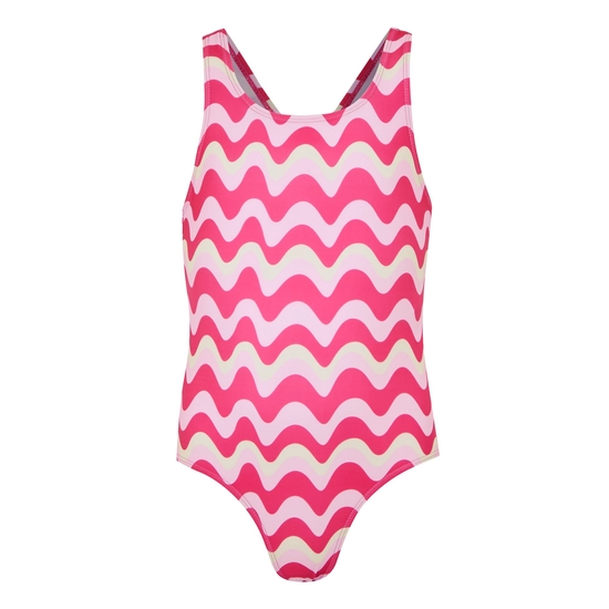 Kids' Katrisse Swimming Costume | Pop Wavy Stripe