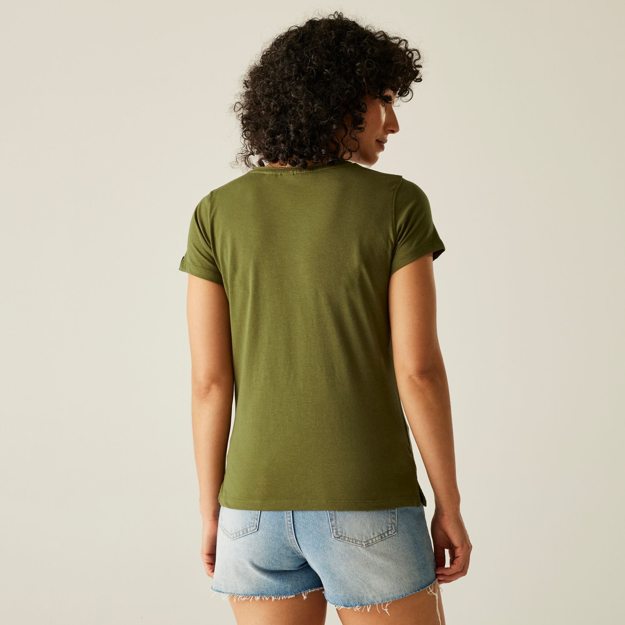 Women's Elkie V-Neck T-Shirt | Nephrite Green