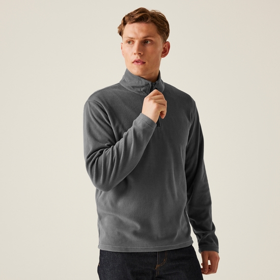 Men's Micro Lightweight Half Zip Fleece | Seal Grey