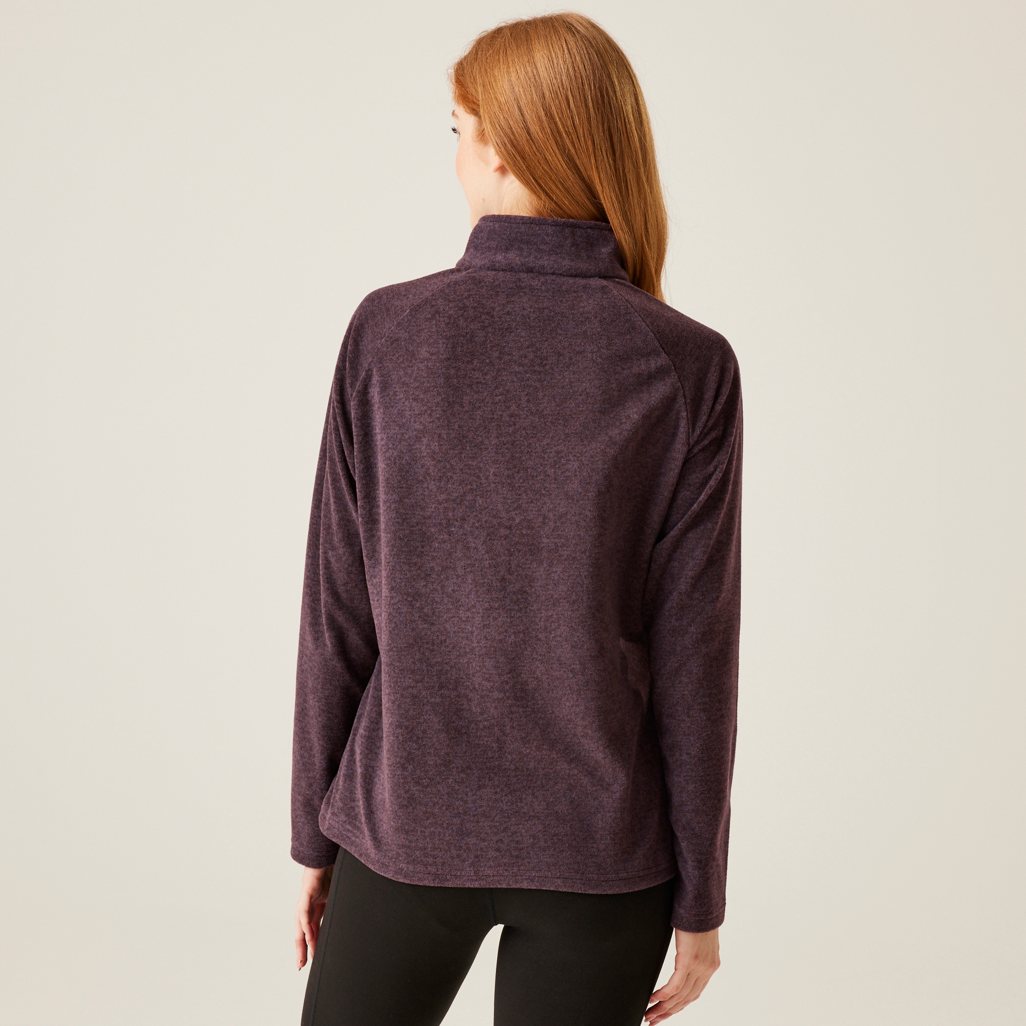 Women's Pimlo Half Zip Velour Fleece | Deep Plum