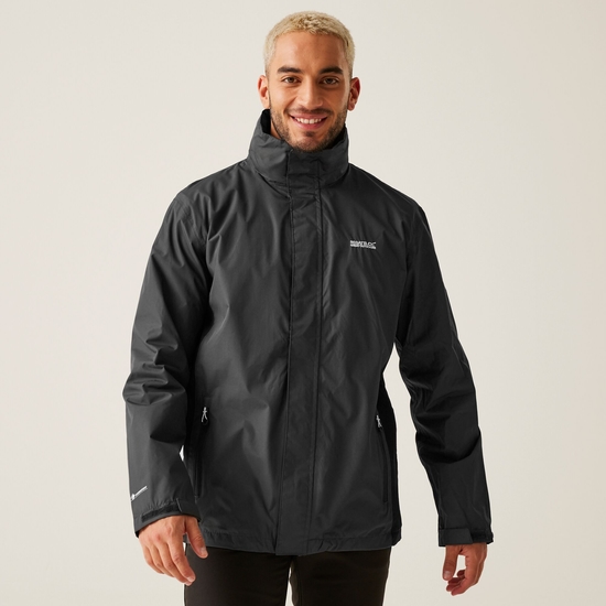 Men's Matt Waterproof Jacket | Ash Black