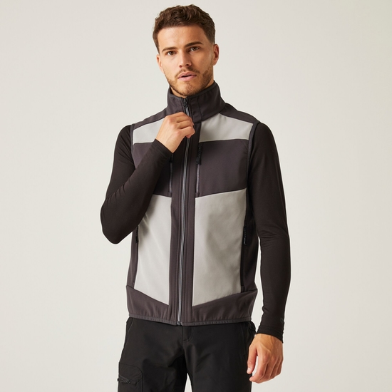 Men's E-Volve 2 Layer Softshell Bodywarmer | Mineral Grey Ash