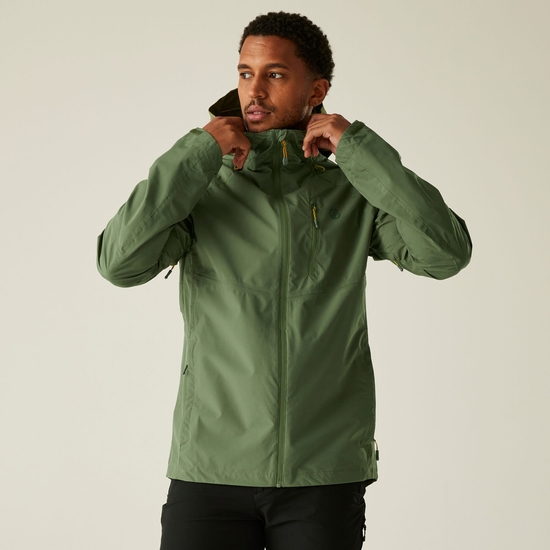Men's Breathe Out Waterproof Jacket | Olivine Green