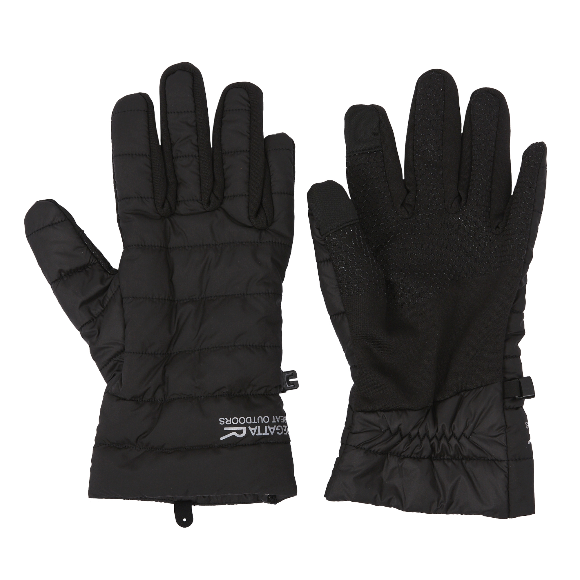 Unisex Padded Stretch Gloves | Black