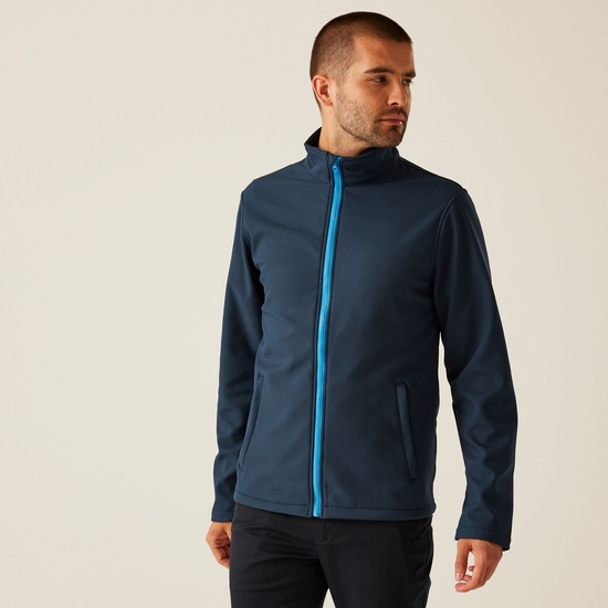 Men's Ablaze Printable Softshell Jacket | Navy French Blue