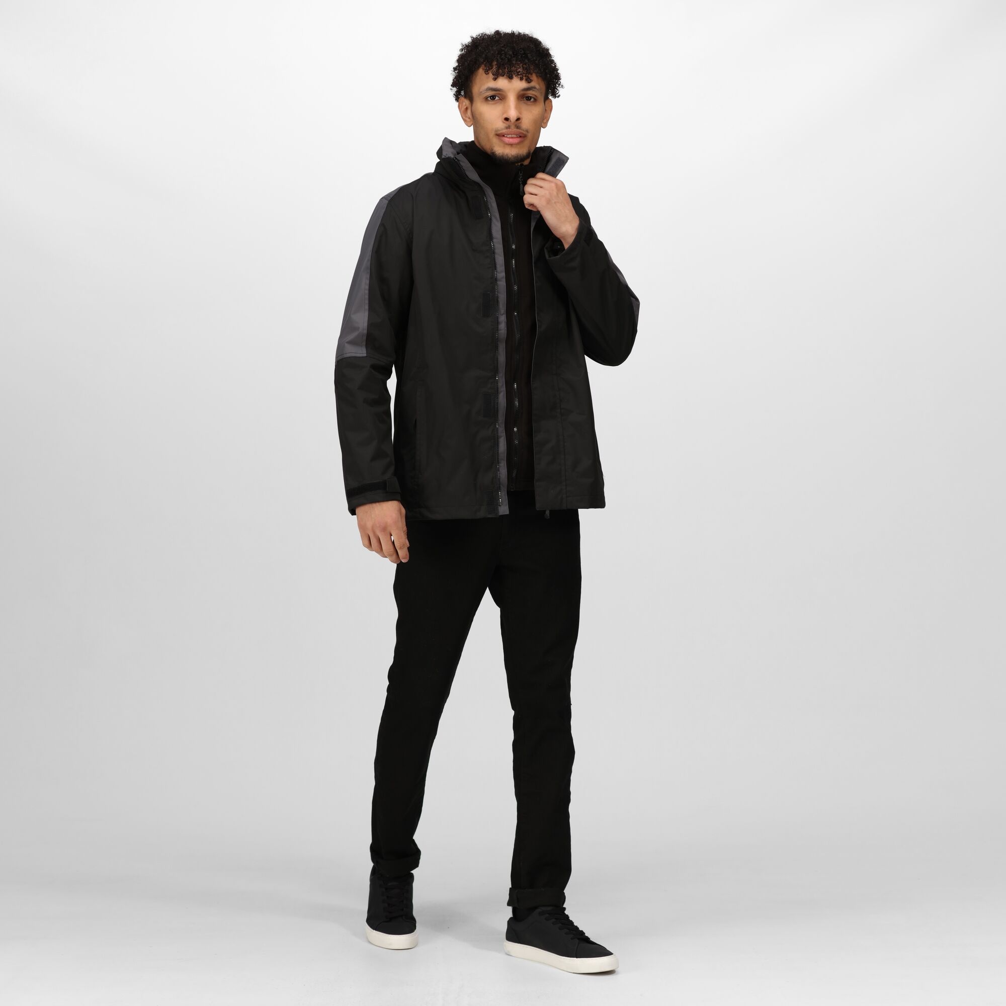 Men's Defender III Waterproof 3 In 1 Jacket | Black Seal Grey