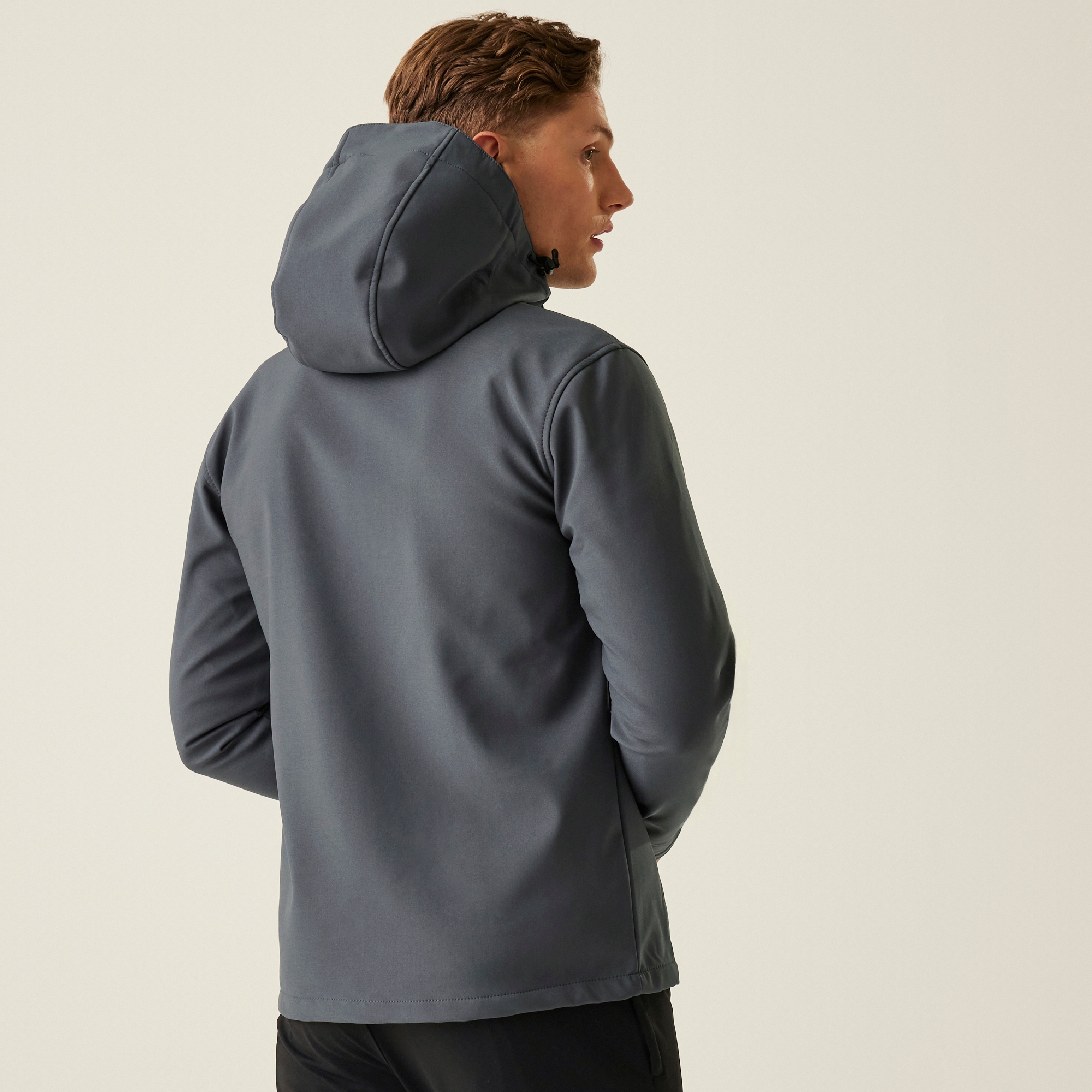 Men's Venturer 3 Layer Printable Hooded Softshell Jacket | Seal Grey Black