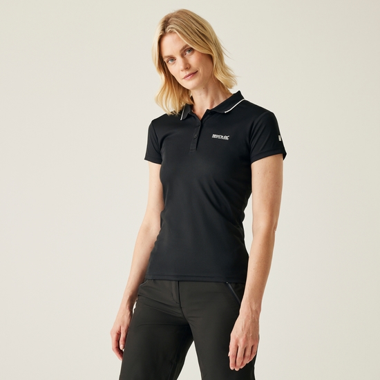 Women's Maverick V Active Polo Shirt | Black