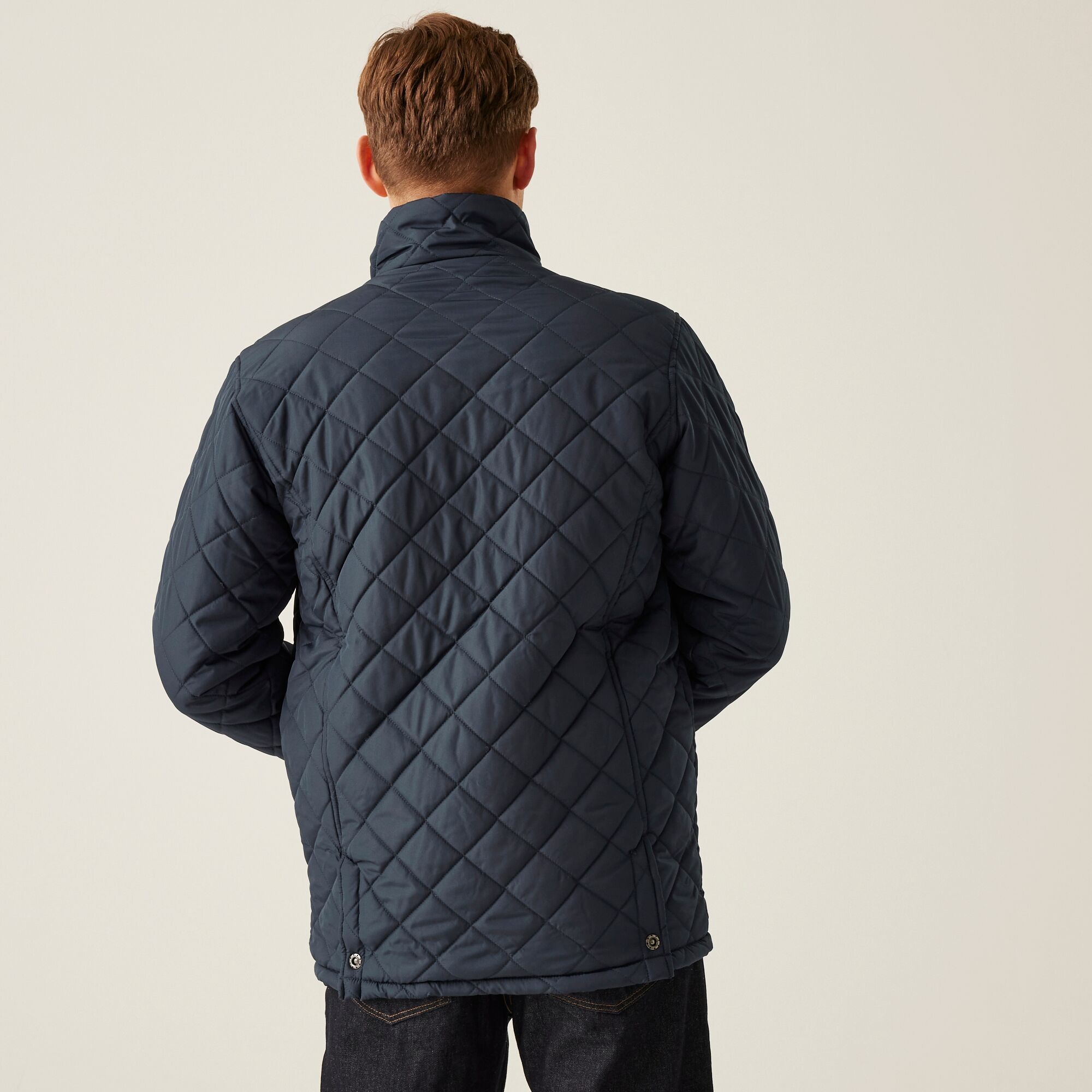 Men's Diamond Insulated Quilted Jacket | Navy