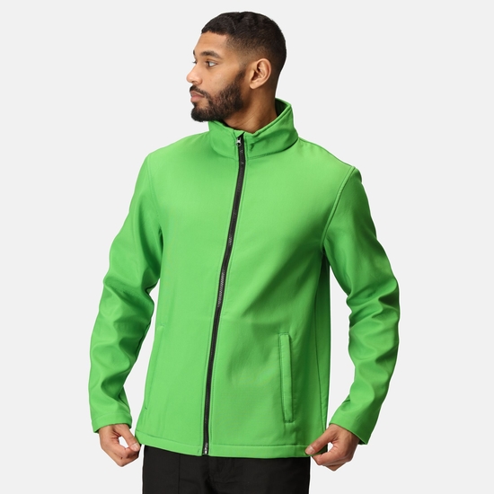 Men's Ablaze Printable Softshell Jacket | Extreme Green Black