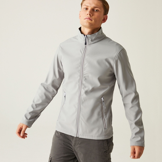 Men's Ascender 2 Layer Softshell Jacket | Mineral Grey Black