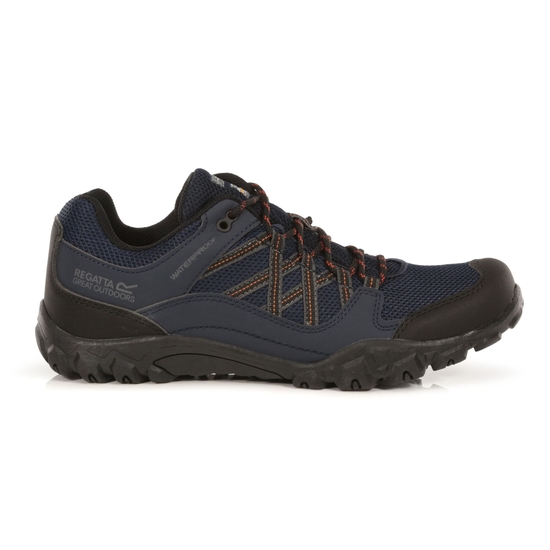 Men's Edgepoint III Waterproof Walking Shoes | Navy Burnt Umber
