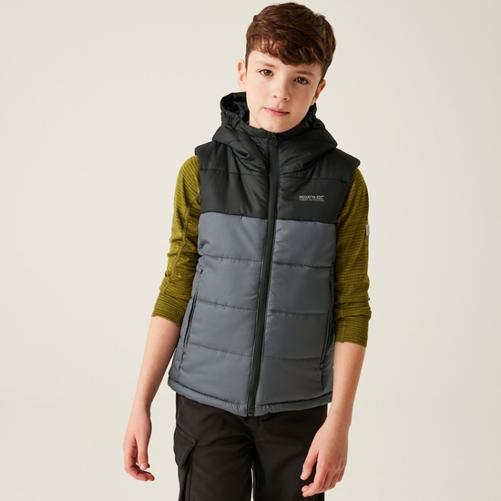 Kids' Lofthouse II Heavyweight Gilet | Black Seal Grey