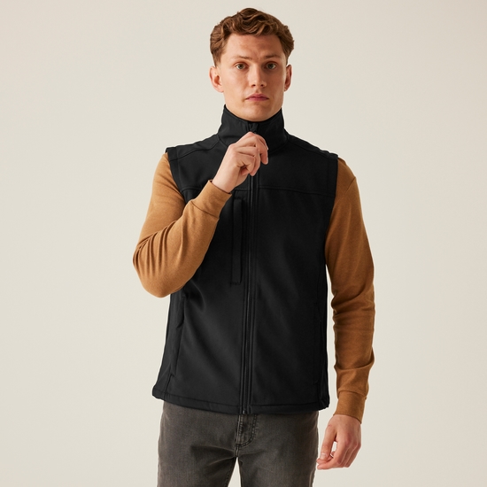 Men's Flux Softshell Bodywarmer | Black