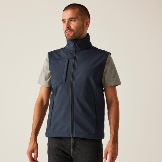 Men's Octagon II 3 Layer Softshell Bodywarmer | Navy Seal Grey