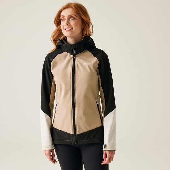 Women's Desoto X Softshell Jacket | Black Warm Taupe