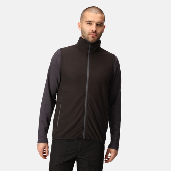 Men's Navigate Fleece Bodywarmer | Black Seal Grey
