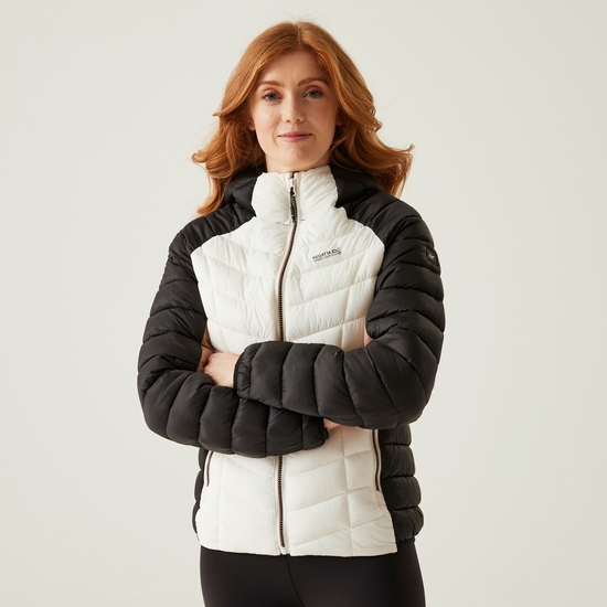 Women's Dalent Quilted Hooded Jacket | Black Blanc De Blanc