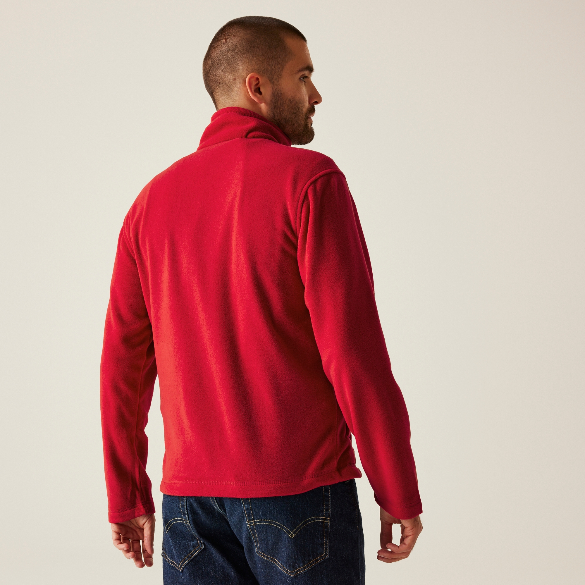 Men's Micro Lightweight Full Zip Fleece | Classic Red