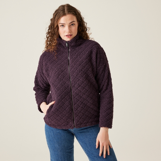 Women's Apphia Full Zip Fluffy Fleece | Deep Plum