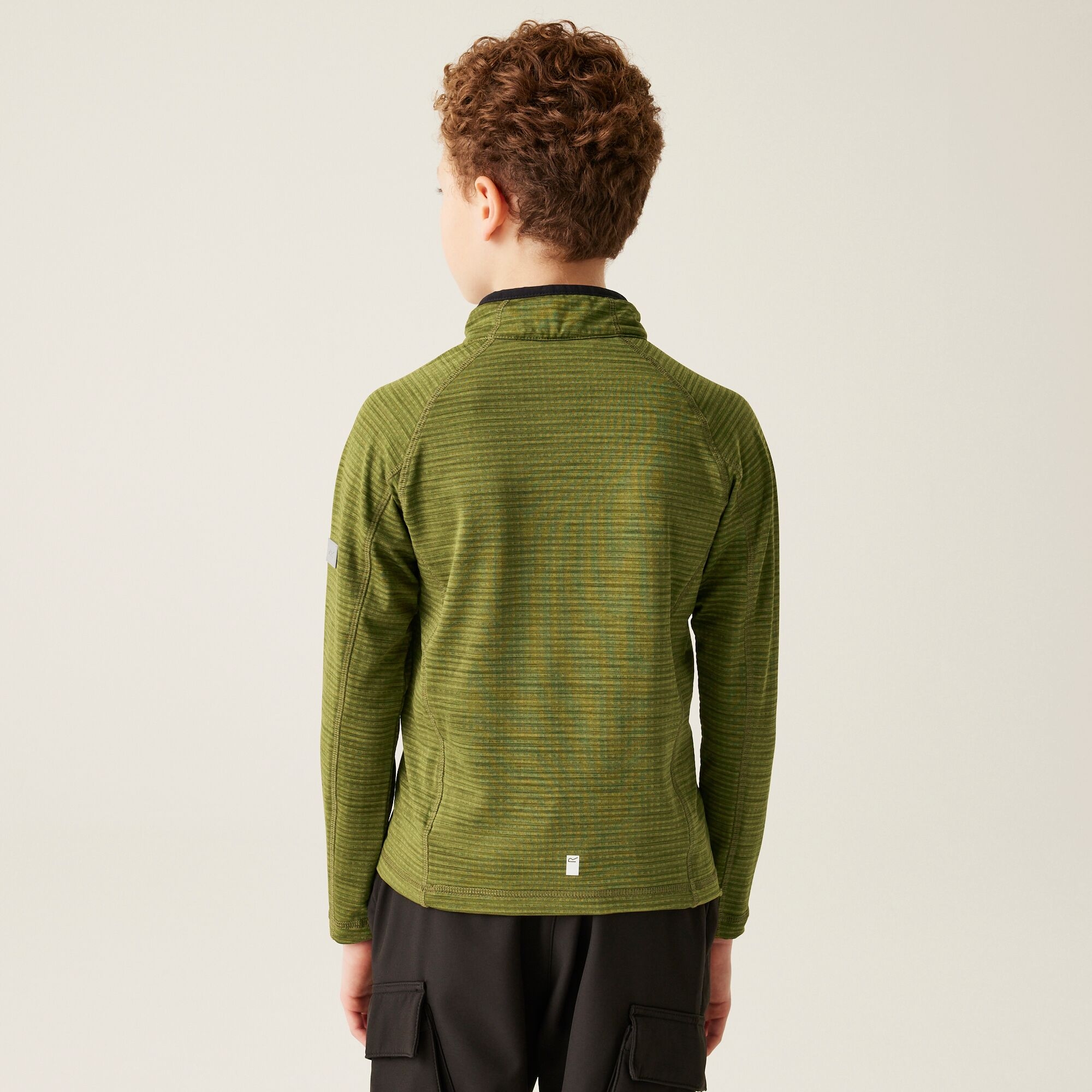 Kids' Berley Half Zip Fleece | Nephrite Green Black