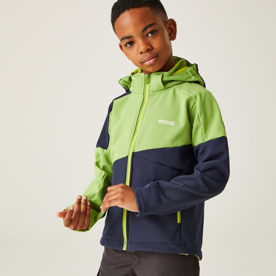 Kids' Acidity VII Softshell Jacket | Piquant Green Navy
