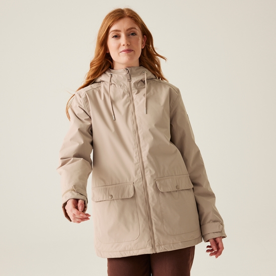 Women's Broadia Waterproof Jacket | Warm Taupe Light Vanilla