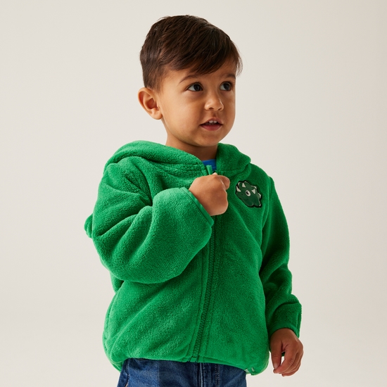 Kids' Animal Full Zip Fleece | Stompy the Dinosaur Jelly Bean