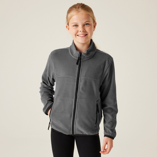 Kids' Full Zip Micro Fleece | Seal Grey