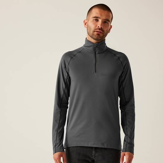 Men's Stretch Half-Zip Midlayer | Seal Grey