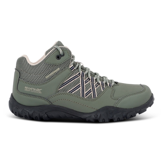 Women's Edgepoint Waterproof Mid Walking Boots | Four Leaf Clover White Pepper?