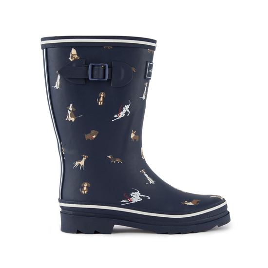 Women's Amelia Wellies | Navy Dogs