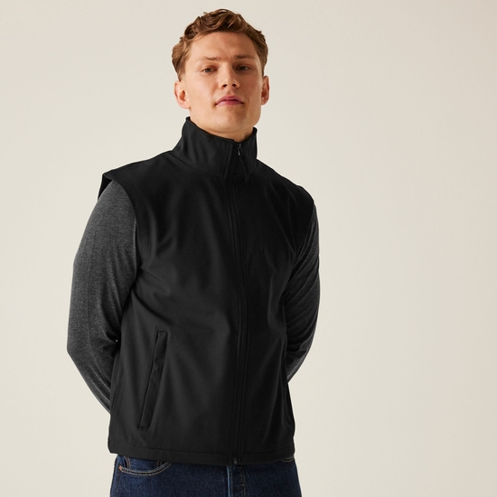 Men's Classic Printable Softshell Bodywarmer | Black
