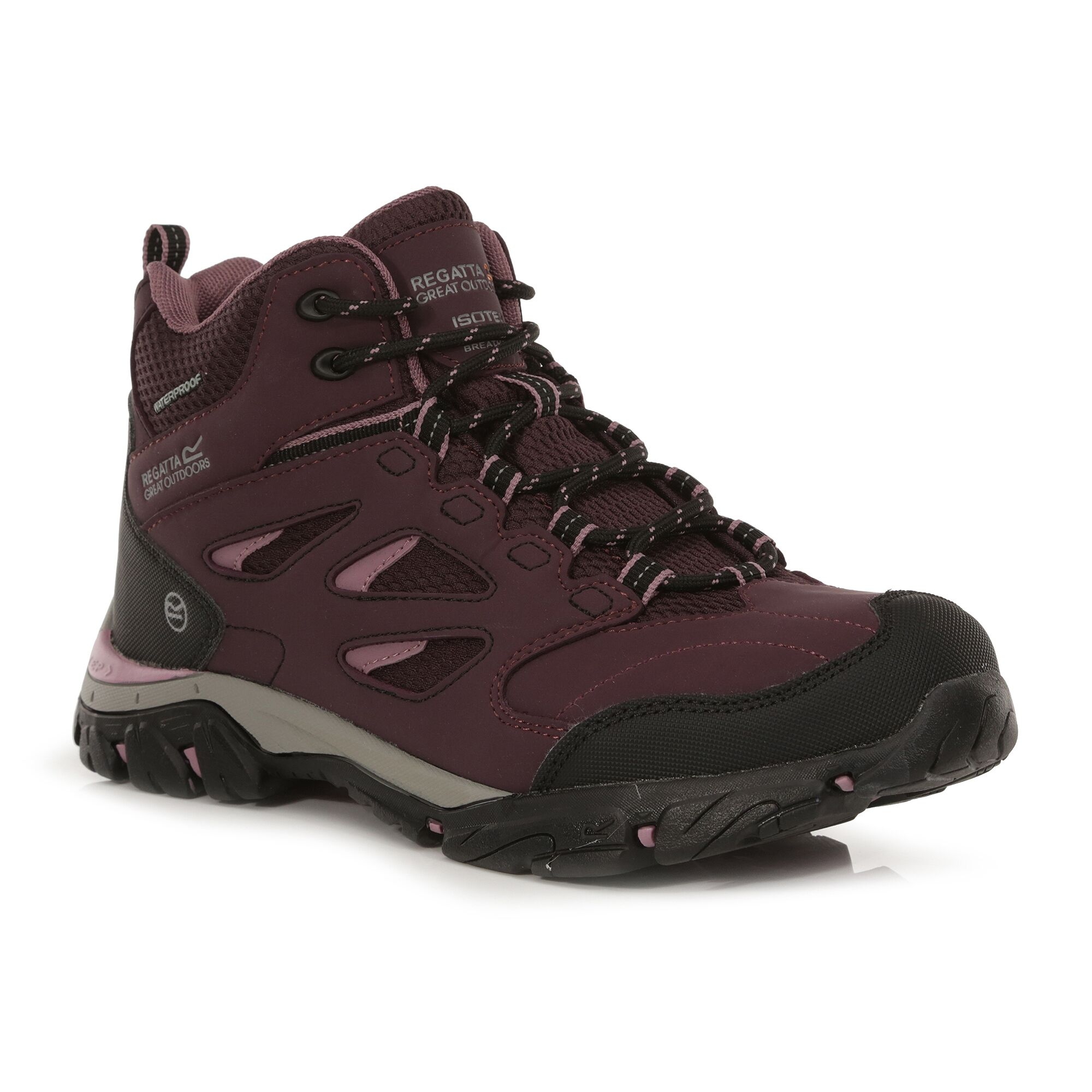 Women's Holcombe Waterproof Mid Walking Boots | Dark Burgundy Black
